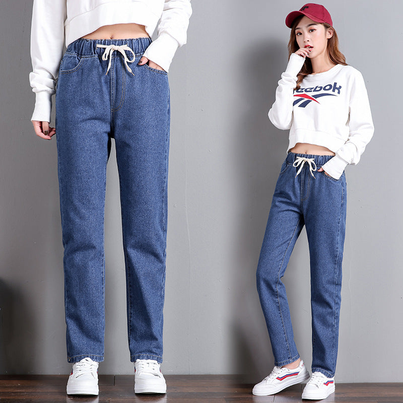 Damen Bequeme Jeans mit elastischem Bund und seitlichen Taschen R&B