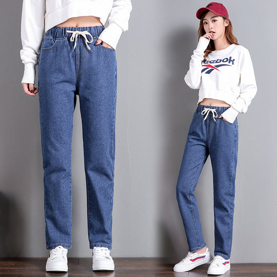 Damen Bequeme Jeans mit elastischem Bund und seitlichen Taschen R&B
