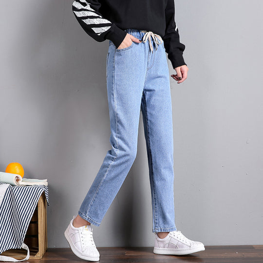 Damen Bequeme Jeans mit elastischem Bund und seitlichen Taschen R&B