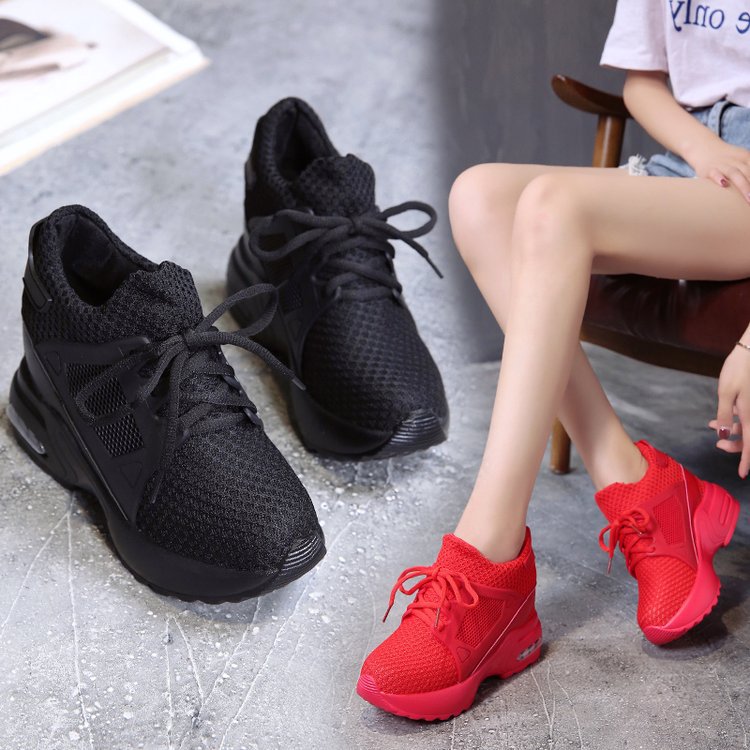 Damen modische Sneakers mit atmungsaktiver Netz-Oberfläche und gepolsterter Sohle R&B