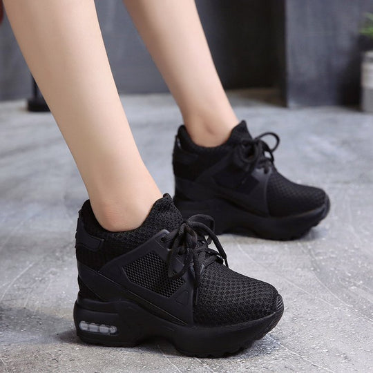Damen modische Sneakers mit atmungsaktiver Netz-Oberfläche und gepolsterter Sohle R&B