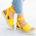 Damen Wedge-Sandalen mit verstellbarem Riemen und komfortablem Fußbett R&B