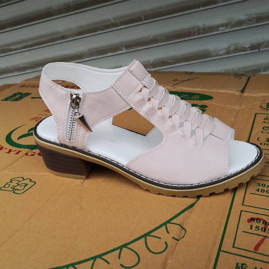 Damen Komfortable Sandalen mit elegantem Riemen-Design und modischem Reißverschluss R&B