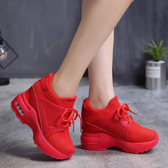 Damen modische Sneakers mit atmungsaktiver Netz-Oberfläche und gepolsterter Sohle R&B