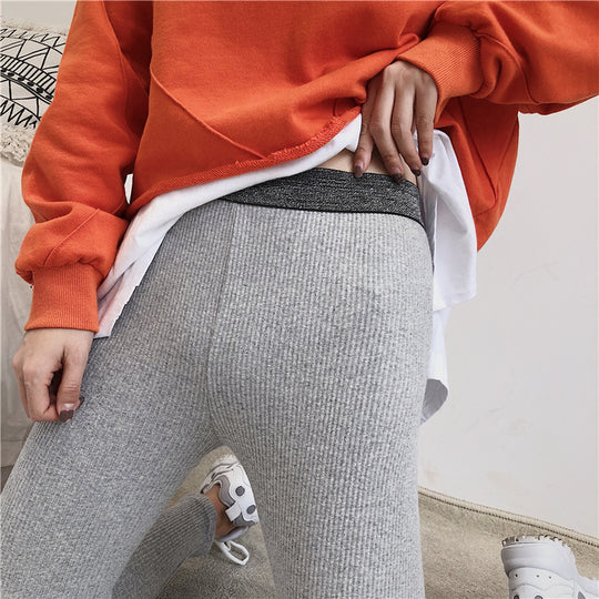 Damen Glitzernde Leggings im figurbetonten Rippdesign R&B