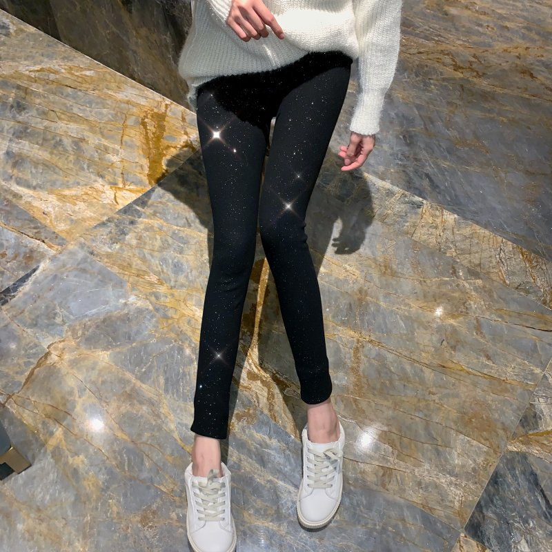 Damen Glitzernde Leggings im figurbetonten Rippdesign R&B