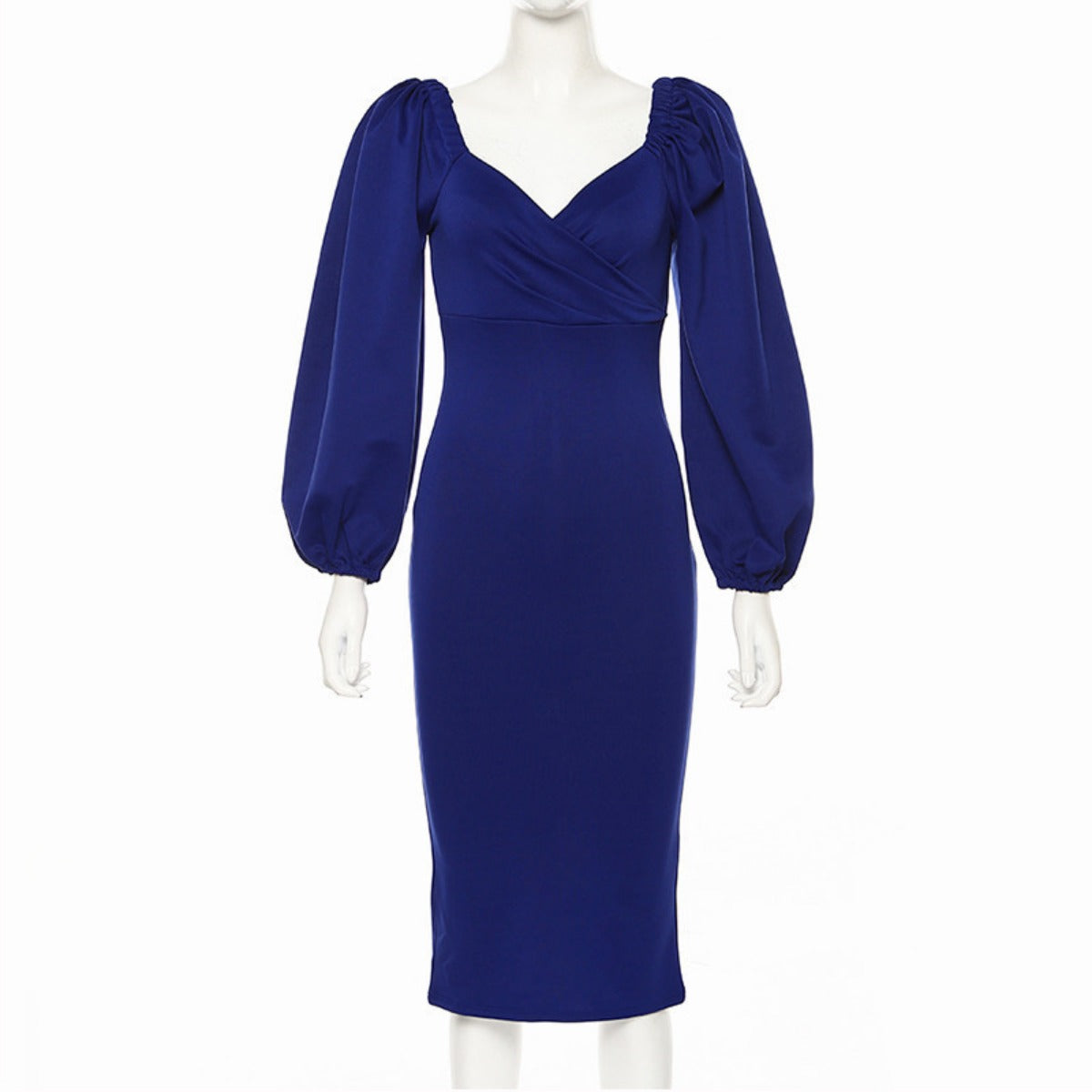 R&B | Ein-Wort-Schulter rückenfreies schlankes Kleid