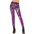 Damen Glamouröse Pailletten-Leggings