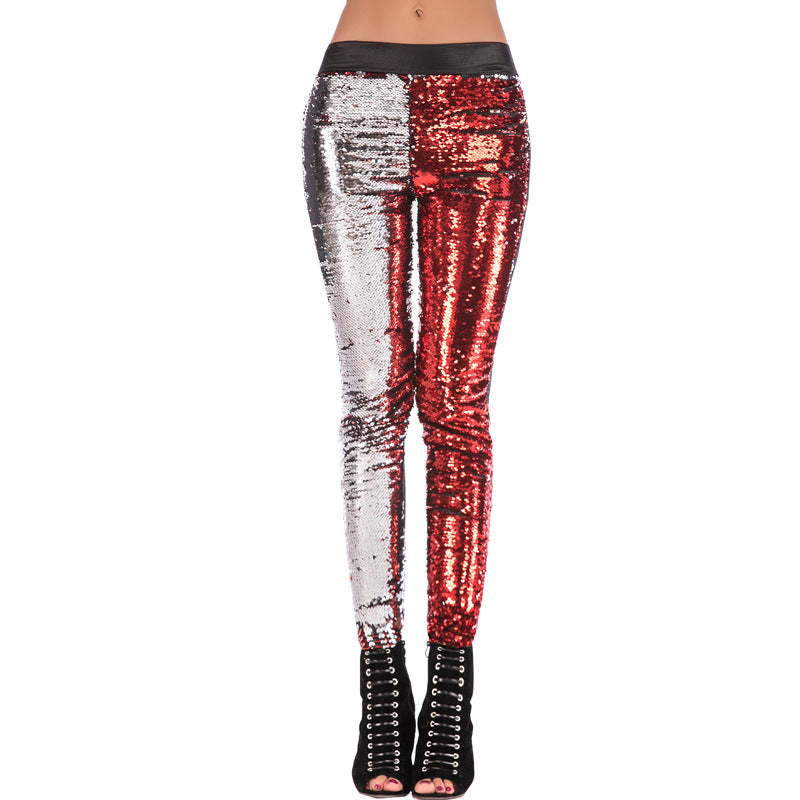 Damen Glamouröse Pailletten-Leggings R&B