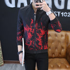 Herren Stylische Jacke mit kreativen grafischen Motiven