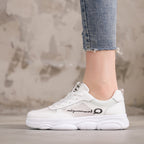 Damen lässige Sneakers mit atmungsaktiver Canvas-Oberfläche und dämpfendem Sohlenprofil R&B