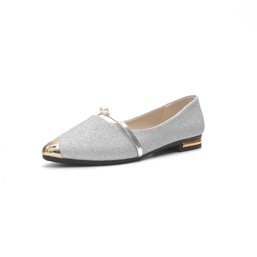 Damen Elegante Slipper mit funkelndem Obermaterial und modischem Perlenschmuck R&B