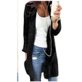 Damen Strickmantel mit tiefen Taschen und offenem Schnitt