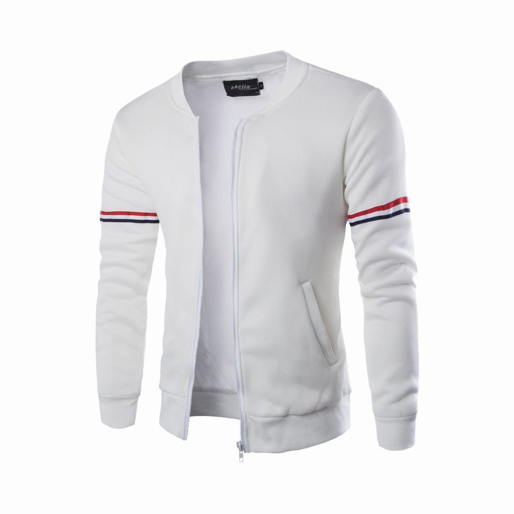 Herren Sportliche Kapuzenjacke mit kontrastierenden Streifen Heidi-Mode
