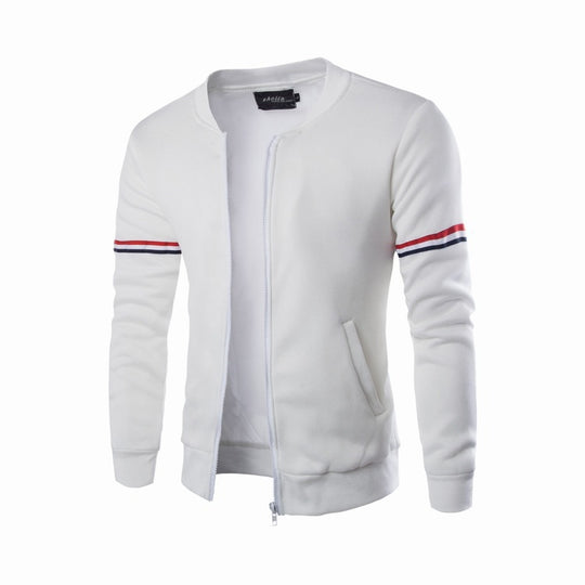 Herren Sportliche Kapuzenjacke mit kontrastierenden Streifen Heidi-Mode