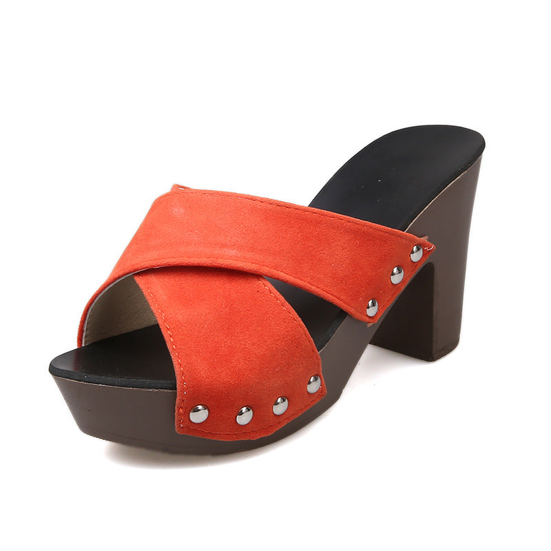 Damen Blockabsatz Sandalen R&B