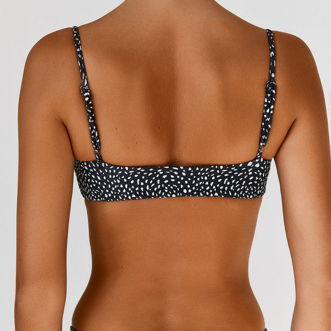 Damen Hoch geschnittener Bikini mit raffiniertem Rippendesign R&B