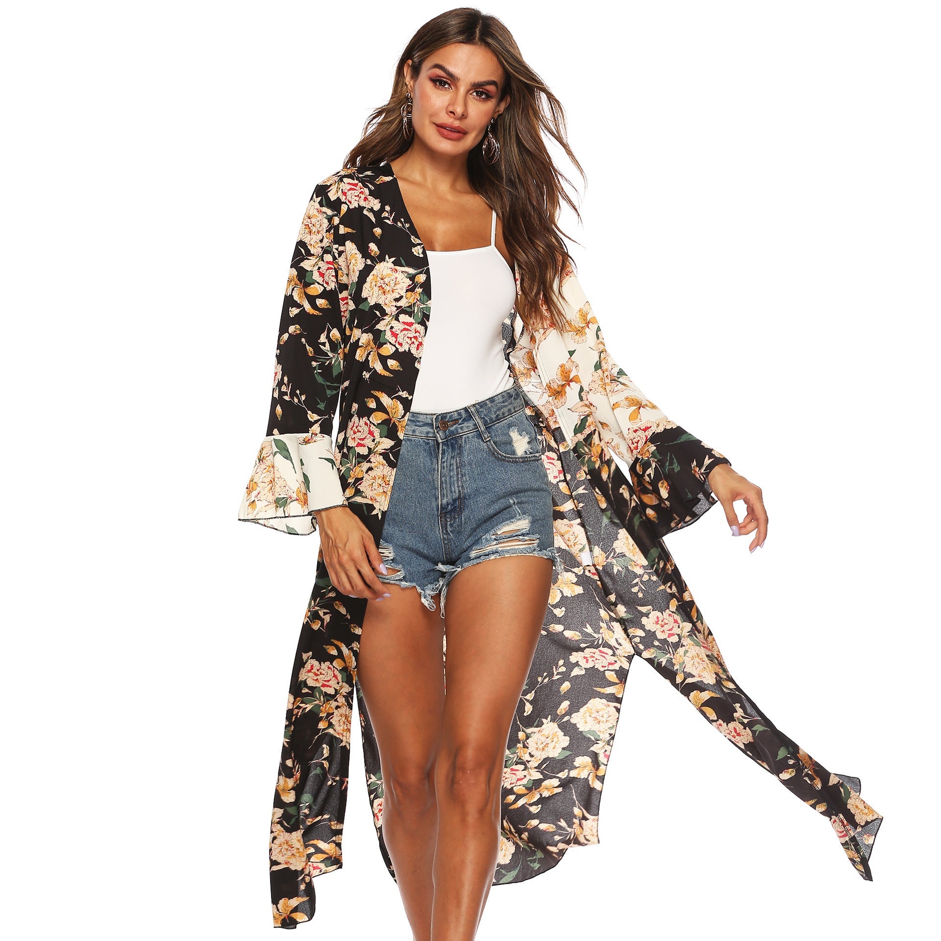 Damen floraler Kimono von R&B