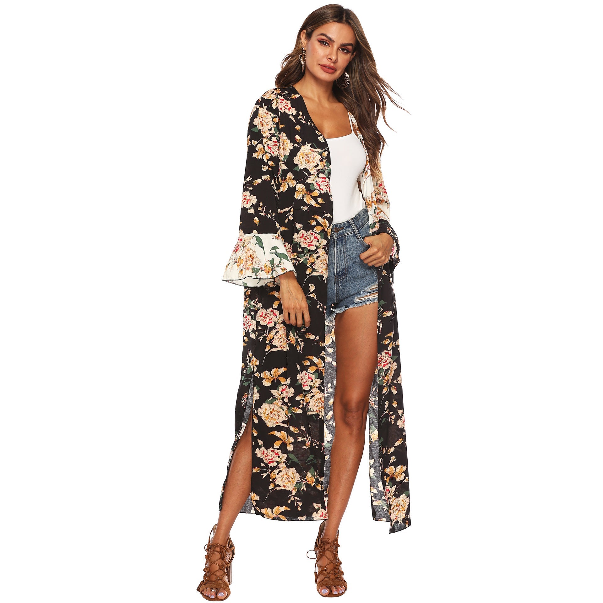Damen floraler Kimono von R&B
