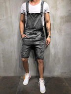 Herren Denim-Latzhose im modernen Used-Look