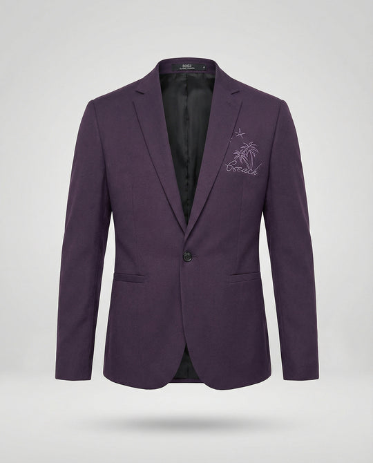 Herren Sportlicher Blazer mit Stickmotiv