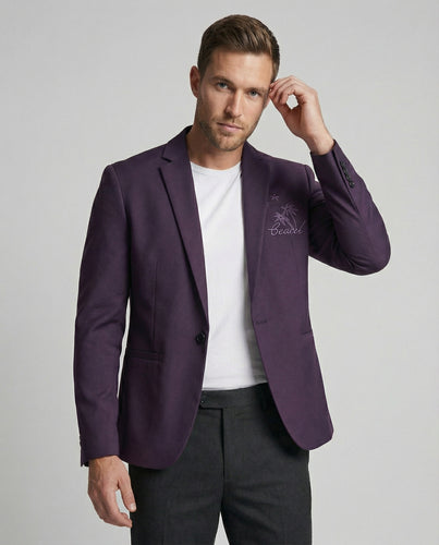 Herren Sportlicher Blazer mit Stickmotiv