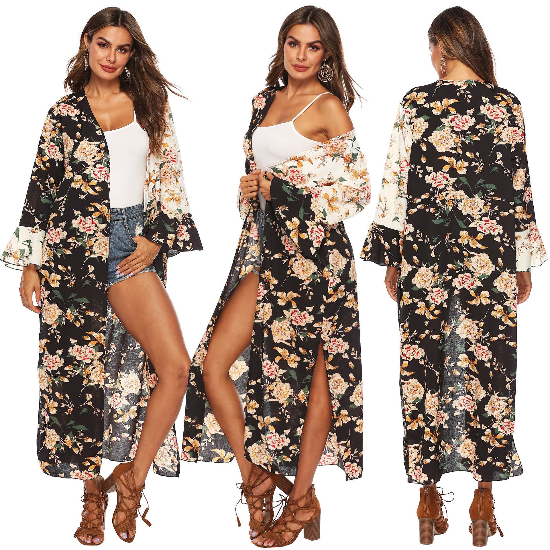 Damen floraler Kimono von R&B
