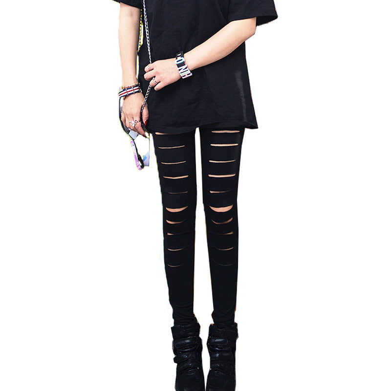 Damen Leggings mit modischen Cut-Outs R&B