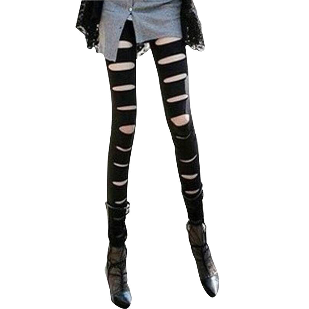 Damen Leggings mit modischen Cut-Outs R&B