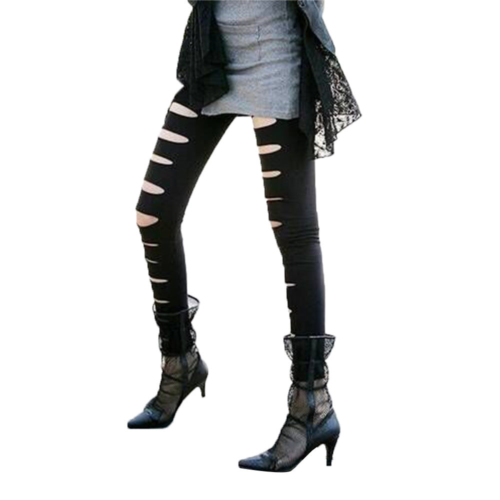 Damen Leggings mit modischen Cut-Outs R&B