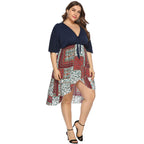 Damen Sommerkleid mit asymmetrischem Saum und floralem Muster R&B