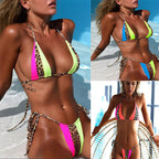 Damen modischer Triangel-Bikini mit einzigartigem Mustermix R&B