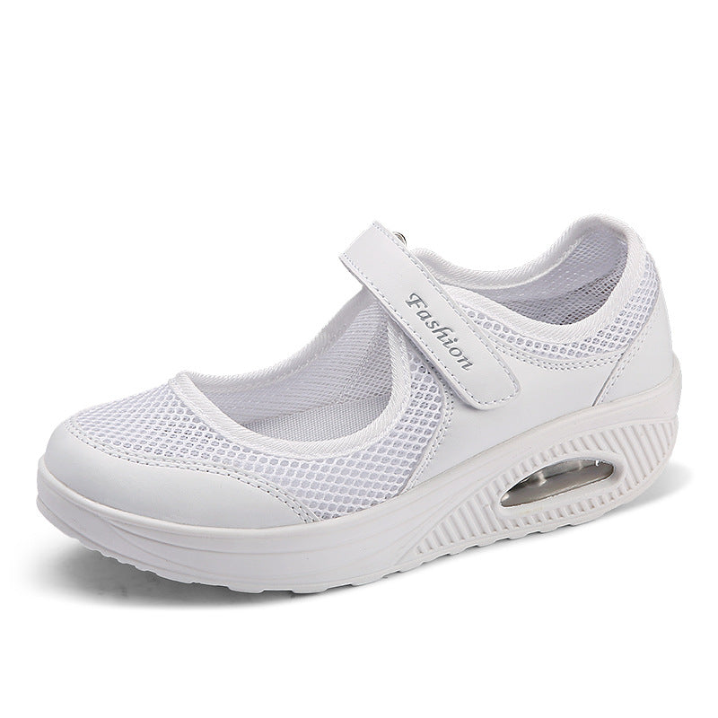 Damen Sportschuhe mit verstellbarem Klettverschluss und atmungsaktiver Mesh-Überzug