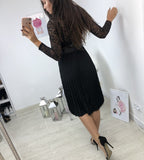 Damen Spitzenkleid mit plissierten Rock