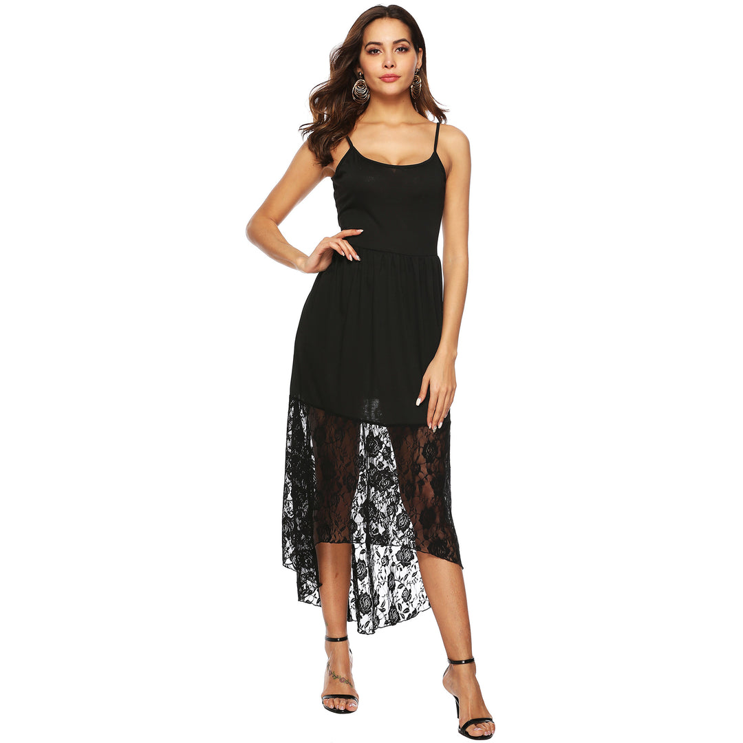 Damen Maxikleid mit romantischen Spitzenakzenten R&B