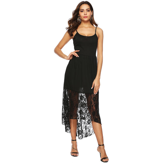Damen Maxikleid mit romantischen Spitzenakzenten R&B