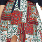 Damen Sommerkleid mit asymmetrischem Saum und floralem Muster R&B