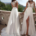 R&B | Spitzen-Spalt-Abendkleid