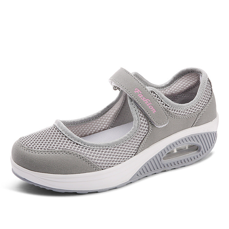 Damen Sportschuhe mit verstellbarem Klettverschluss und atmungsaktiver Mesh-Überzug