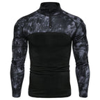 Herren Sportlicher Langarmpullover mit strukturiertem Design und praktischem Reißverschluss