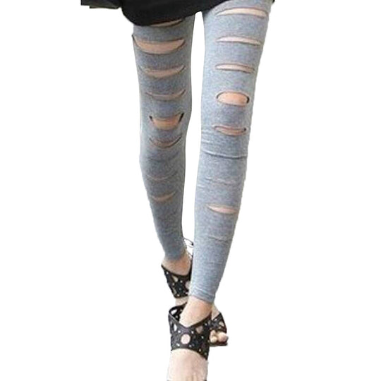 Damen Leggings mit modischen Cut-Outs R&B