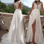 R&B | Spitzen-Spalt-Abendkleid