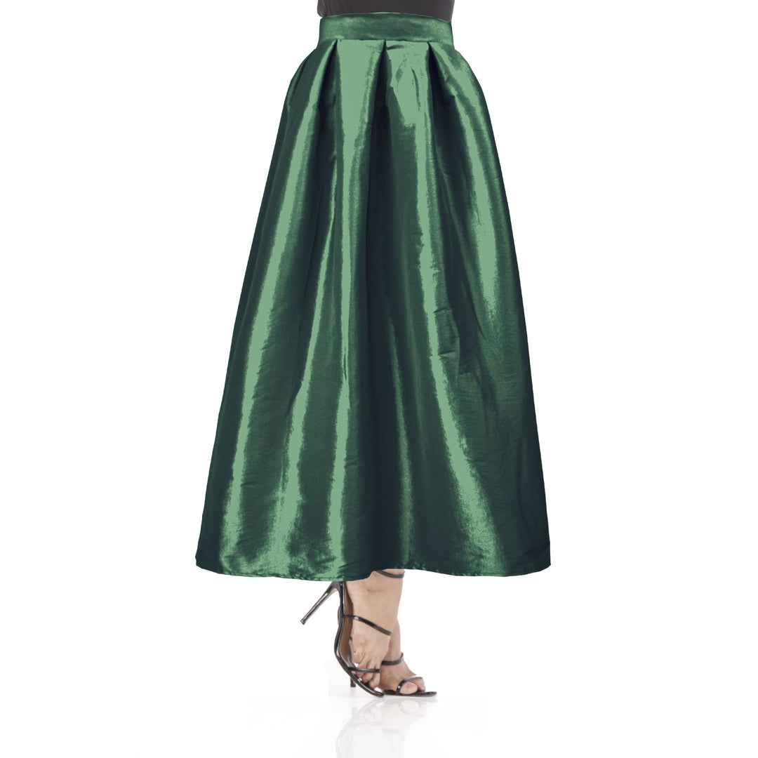 Damen Maxirock aus schimmerndem Satin mit weitem Schnitt R&B