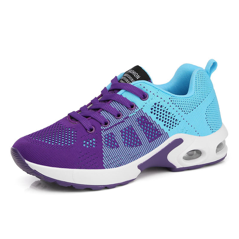 Damen nan atmungsaktiver Strick-Sneaker mit Dämpfungskapsel, stoßabsorbierender Zwischensohle und flexibler Laufsohle R&B