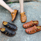 Herren Komfortable Leder-Sandalen mit individuell anpassbarem Riemen R&B