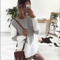 Damen Strickpullover mit modernen Farbkombinationen und luftigem Design