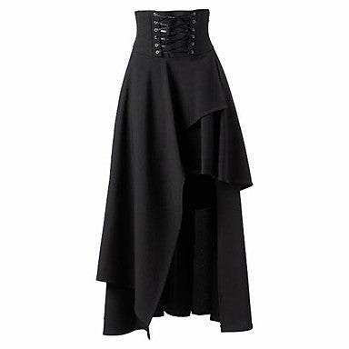 Damen Eleganter asymmetrischer Rock mit Schnürung R&B