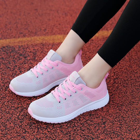 Damen nan atmungsaktive Strick-Laufsneaker mit nahtlosem Maschenobermaterial und reaktionsfreudiger Schaumdämpfung R&B