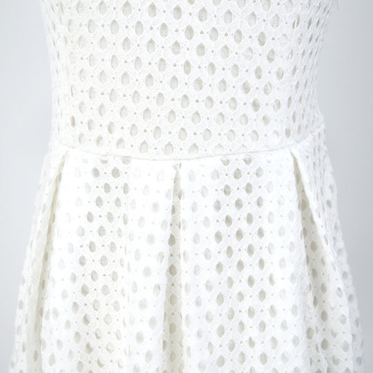 Damen Sommerliches Kleid mit ausgefallenem Strukturdesign und breitem Taillengürtel R&B