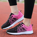 Damen nan atmungsaktive Strick-Laufsneaker mit nahtlosem Maschenobermaterial und reaktionsfreudiger Schaumdämpfung R&B